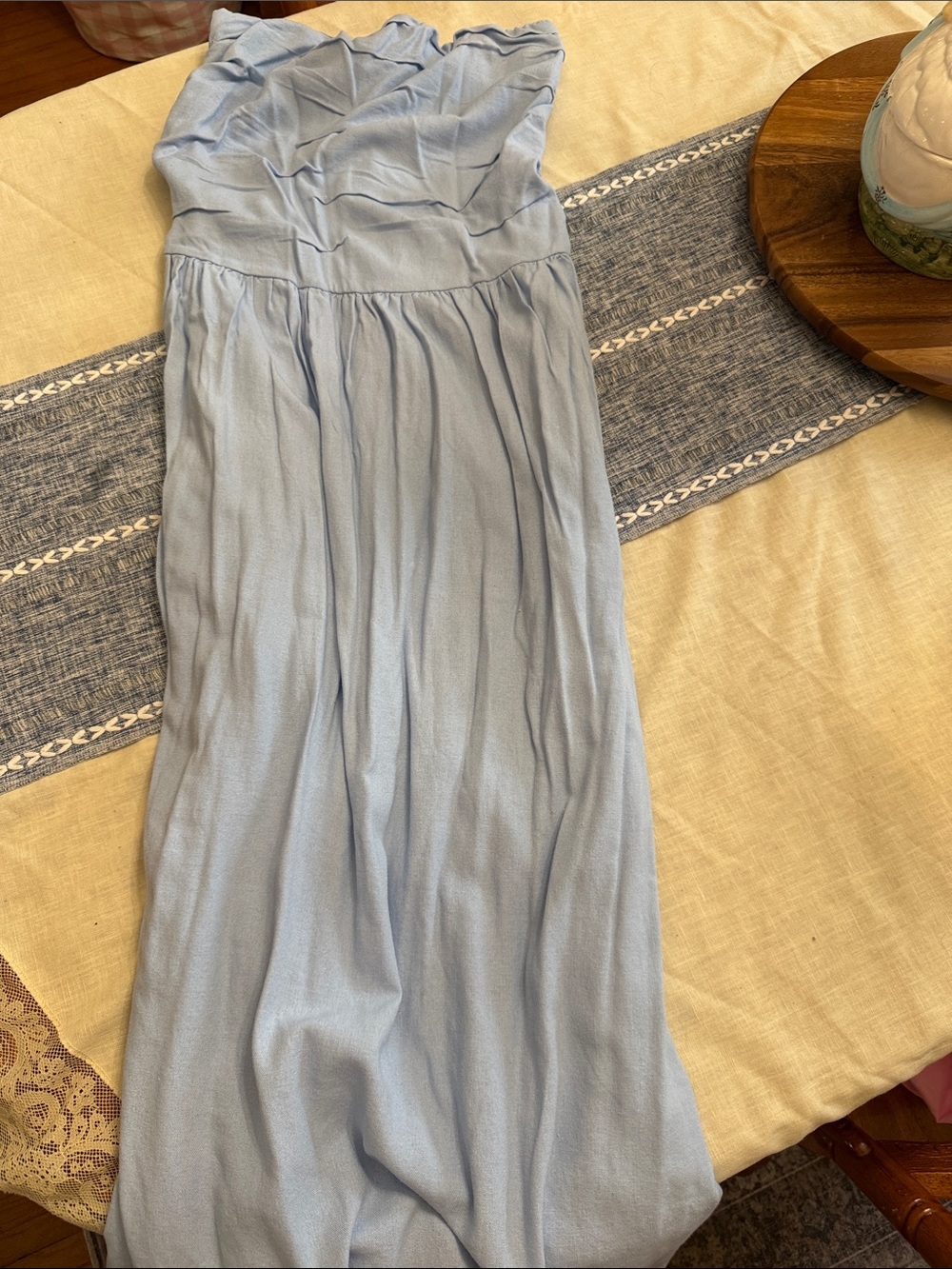 Universal Thread Strapless Light Blue Maxi Dress